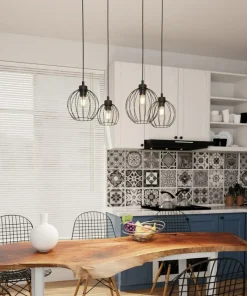 Store Sklep Kaja Lampa wisząca idealna do nowoczesnej kuchni 1369/4 z serii NANDO czarny