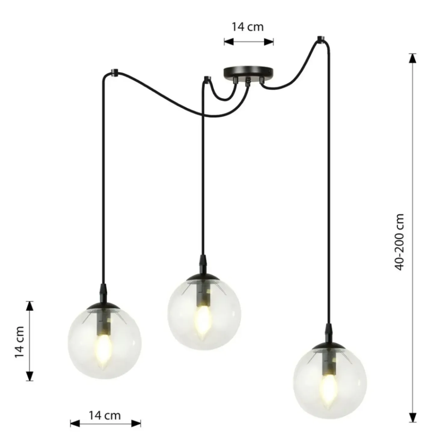 Outlet Sklep Kaja Lampa wisząca idealna do oświetlenia salonu 936/3 | Kaja Oświetlenie