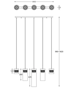 Shop Sklep Kaja Lampa wisząca idealna nad stół P0389-05E-F7AC GEM| Kaja Oświetlenie