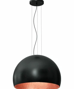 Best Sklep Kaja Lampa wisząca, klosz w kolorze czerni i miedzi LX 1625 z serii COMPO