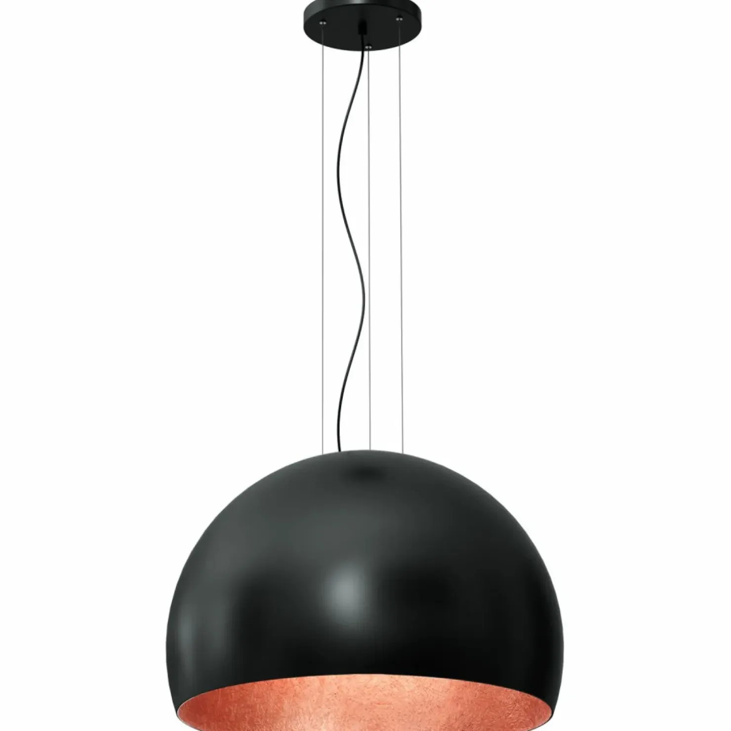 Best Sklep Kaja Lampa wisząca, klosz w kolorze czerni i miedzi LX 1625 z serii COMPO