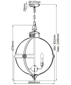Lampa wisząca, kula na 4 żarówki FE-ADAMS-4P-BB z serii ADAMS*Sklep Kaja New