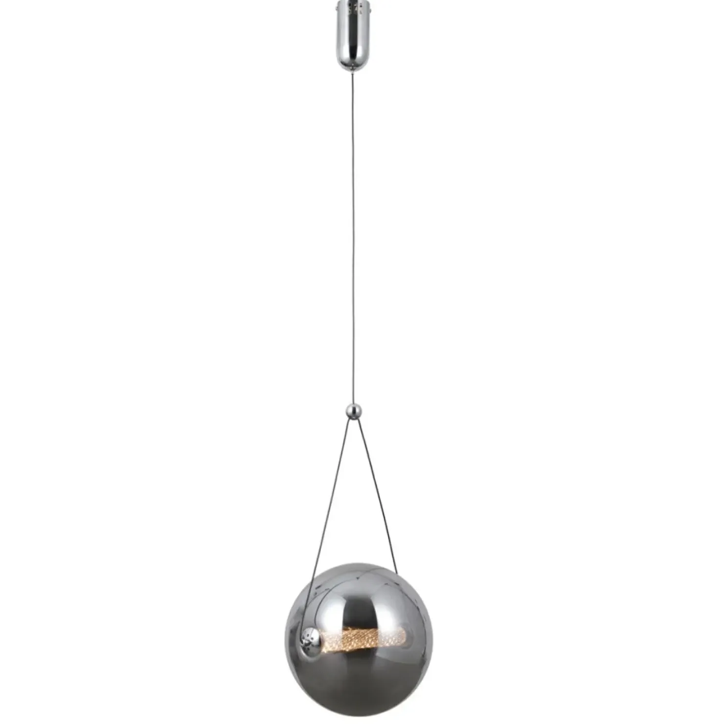 Store Sklep Kaja Lampa wisząca, kula, wbudowany LED PND-34361-L-CH-SG z serii RASTIA