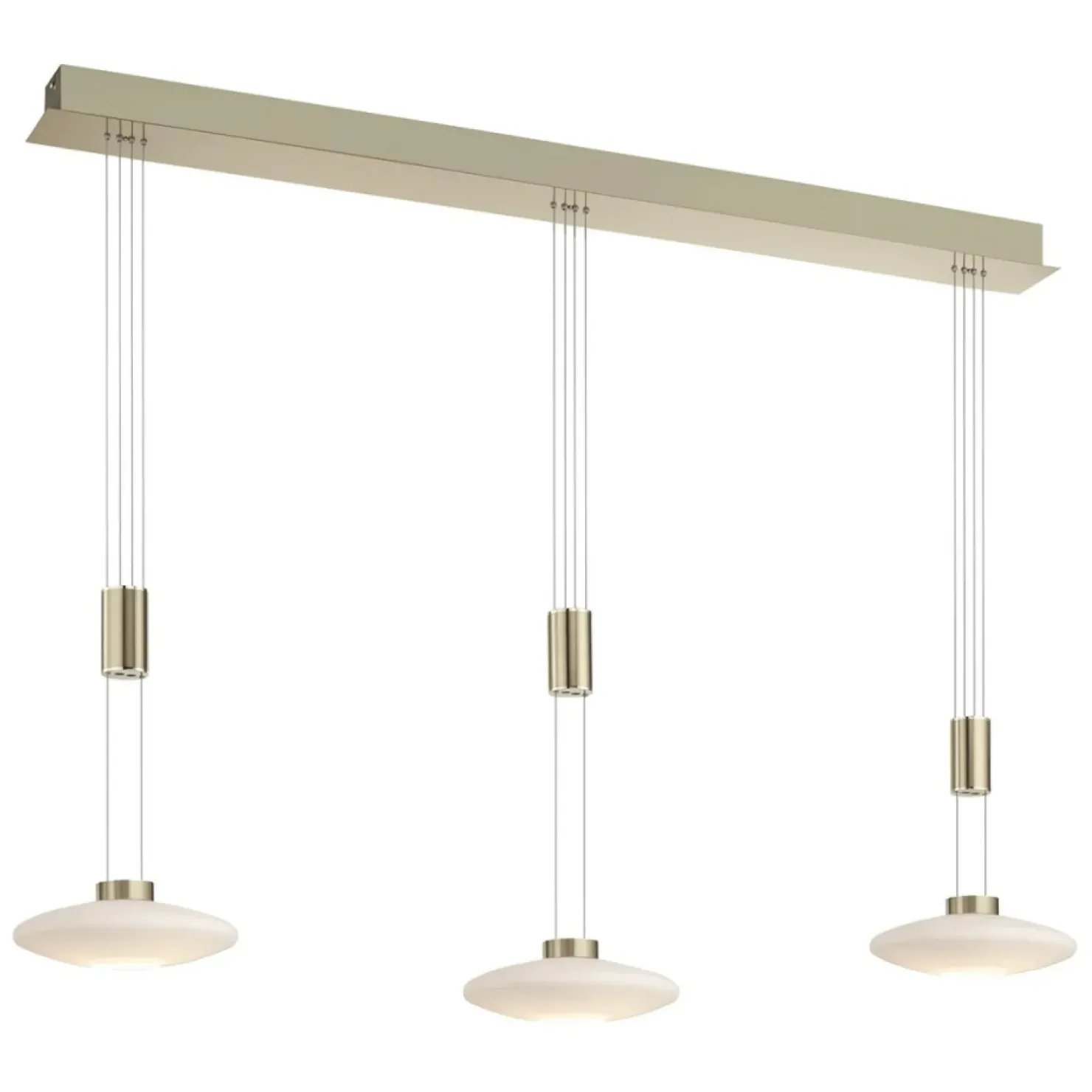 Cheap Sklep Kaja Lampa wisząca LED 3 źródła, barwa ciepła 2081-60 z serii LAUTADA mosiądz