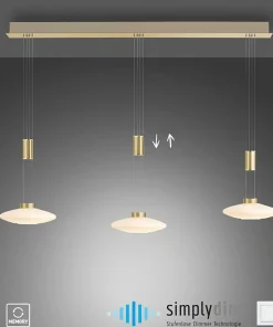 Cheap Sklep Kaja Lampa wisząca LED 3 źródła, barwa ciepła 2081-60 z serii LAUTADA mosiądz