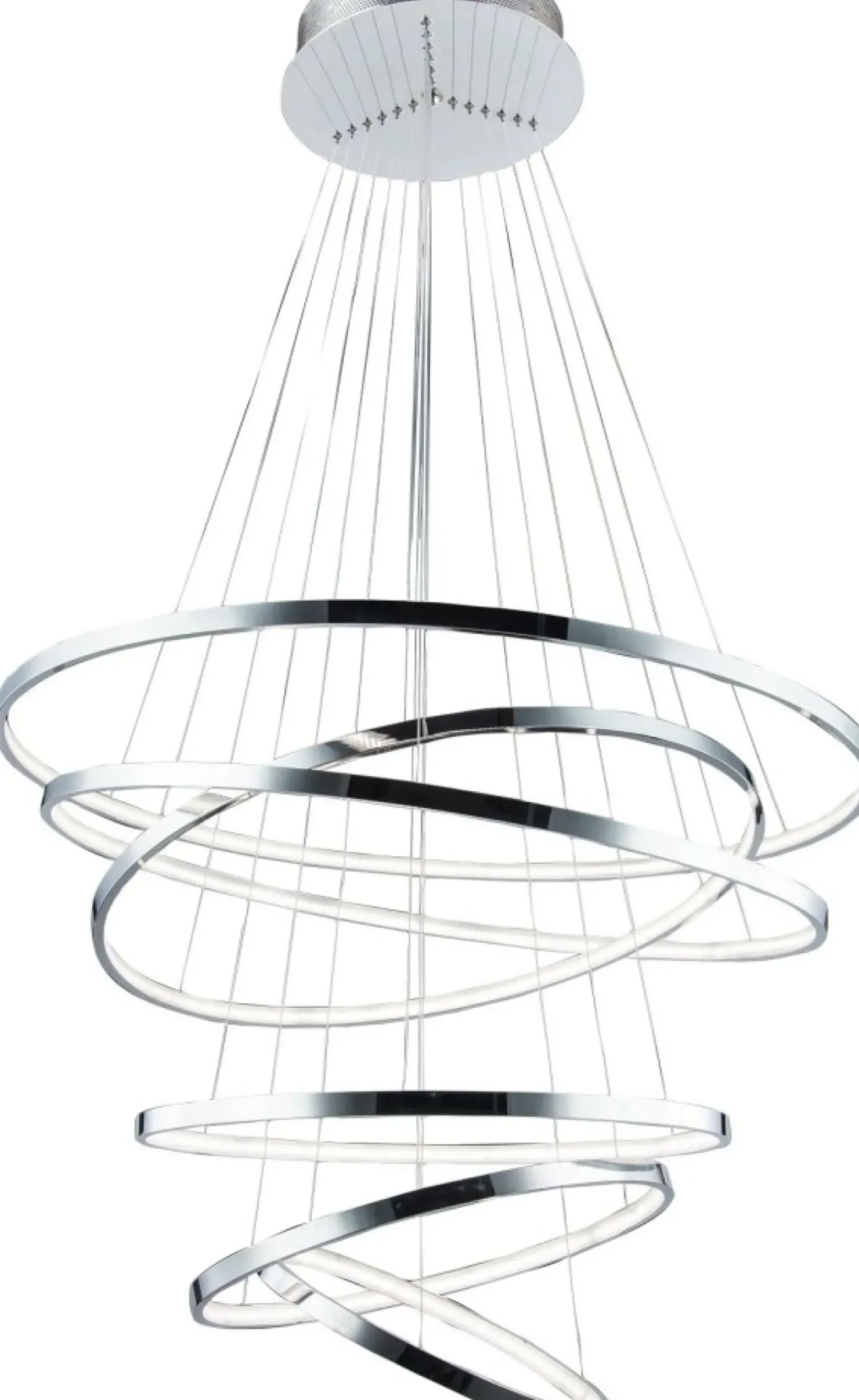 Online Sklep Kaja Lampa wisząca LED do wysokiego wnętrza AZ2990 WHEEL LONG DIMM | Kaja chrom