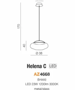Best Sklep Kaja Lampa wisząca LED idealna do salonu AZ4668 HELENA | Kaja Oświetlenie