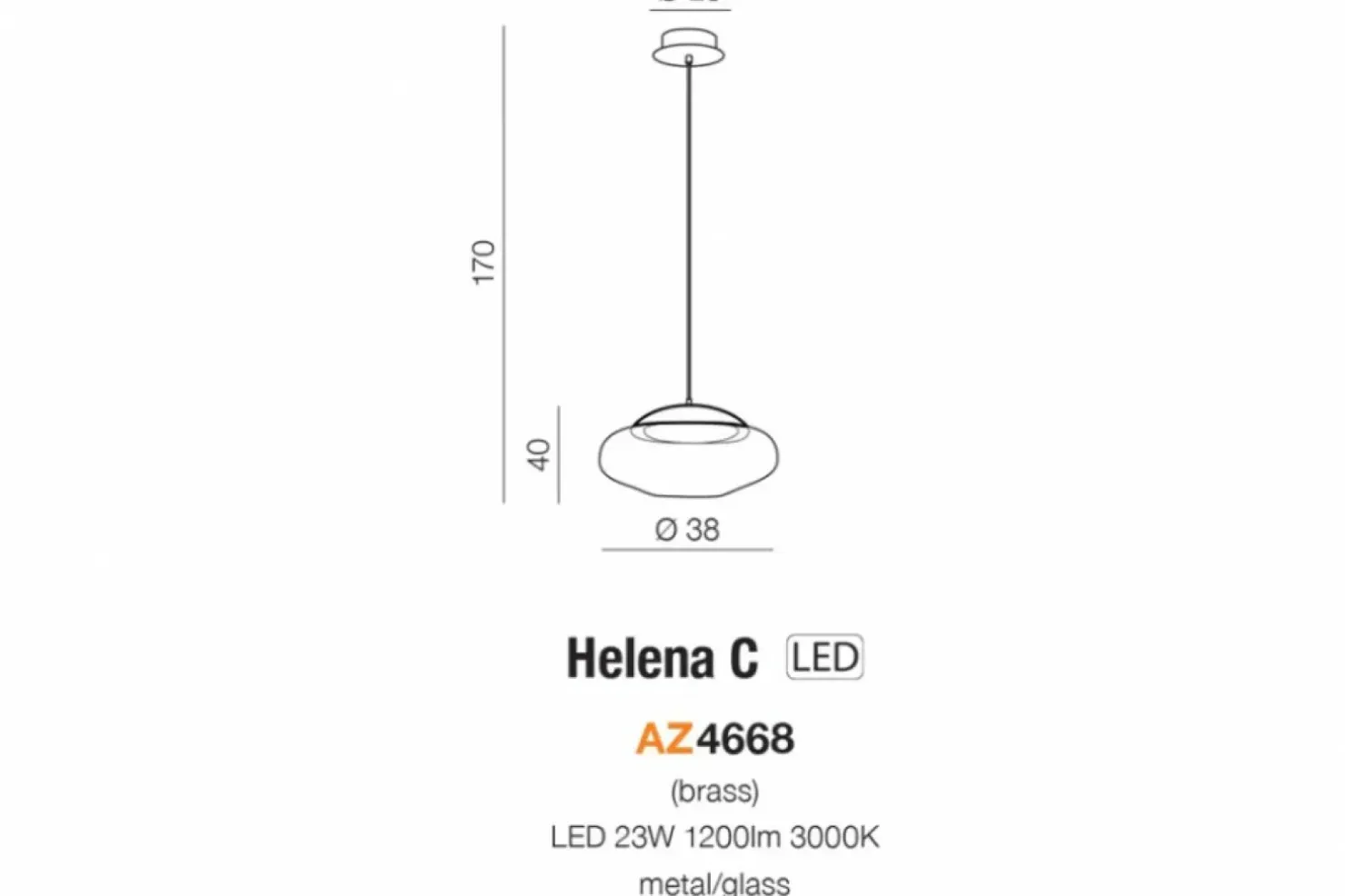 Best Sklep Kaja Lampa wisząca LED idealna do salonu AZ4668 HELENA | Kaja Oświetlenie
