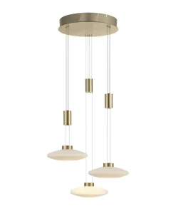 Cheap Sklep Kaja Lampa wisząca LED na okrągłej podstawie 2082-60 z serii LAUTADA | Kaja mosiądz