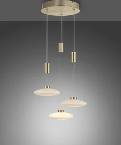 Cheap Sklep Kaja Lampa wisząca LED na okrągłej podstawie 2082-60 z serii LAUTADA | Kaja mosiądz