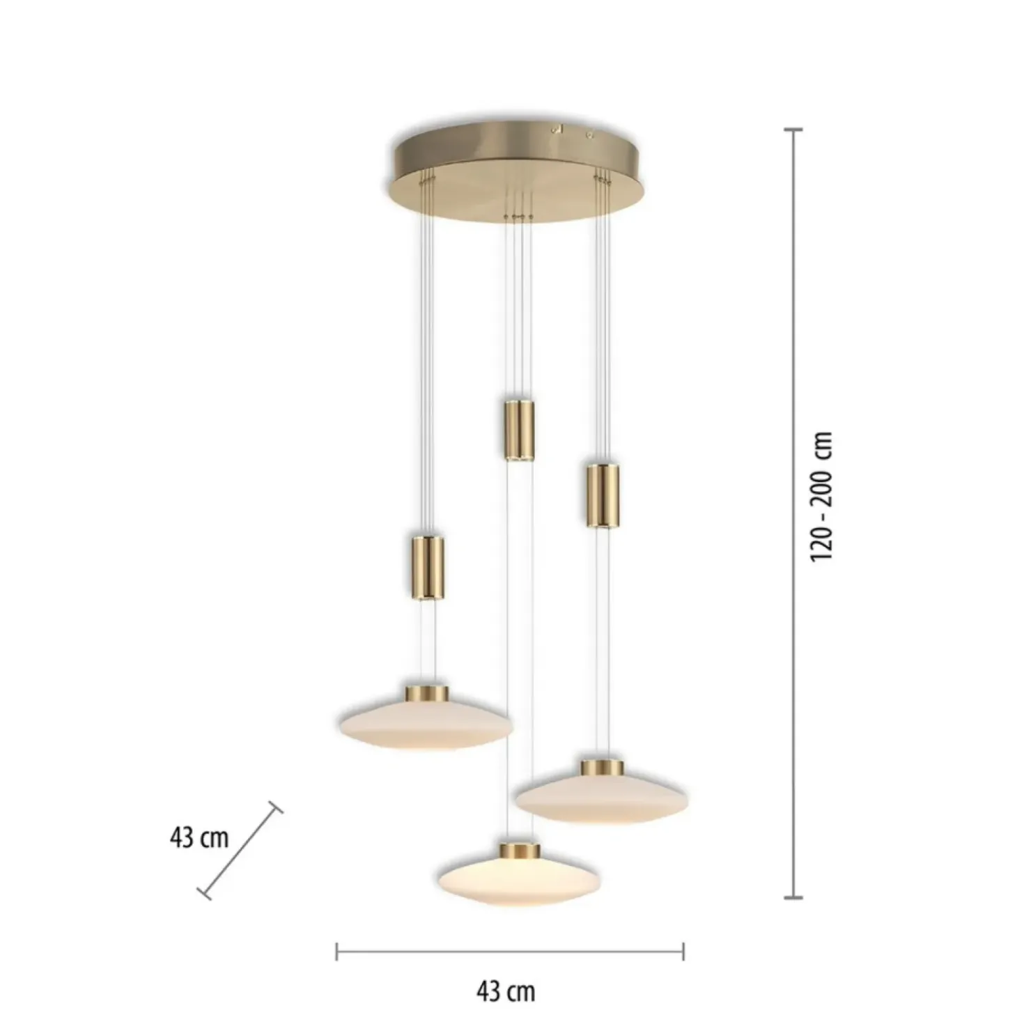 Cheap Sklep Kaja Lampa wisząca LED na okrągłej podstawie 2082-60 z serii LAUTADA | Kaja mosiądz