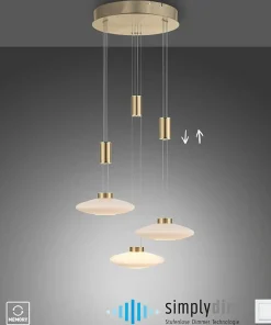 Cheap Sklep Kaja Lampa wisząca LED na okrągłej podstawie 2082-60 z serii LAUTADA | Kaja mosiądz