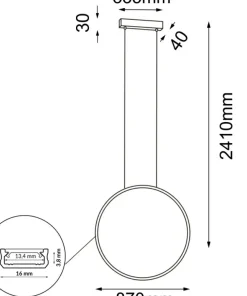 Cheap Sklep Kaja Lampa wisząca LED, pionowa obręcz ⌀87cm 3000K ANT 5310 AGARO | Kaja