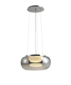 Outlet Sklep Kaja Lampa wisząca LED z szerokim kloszem AZ3160 GALACTIC | Kaja chrom