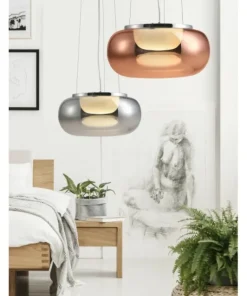 Outlet Sklep Kaja Lampa wisząca LED z szerokim kloszem AZ3160 GALACTIC | Kaja chrom