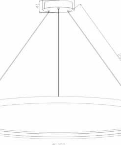 Clearance Sklep Kaja Lampa wisząca LED złoty okrąg PL210503-1200-GD CARLO | Kaja