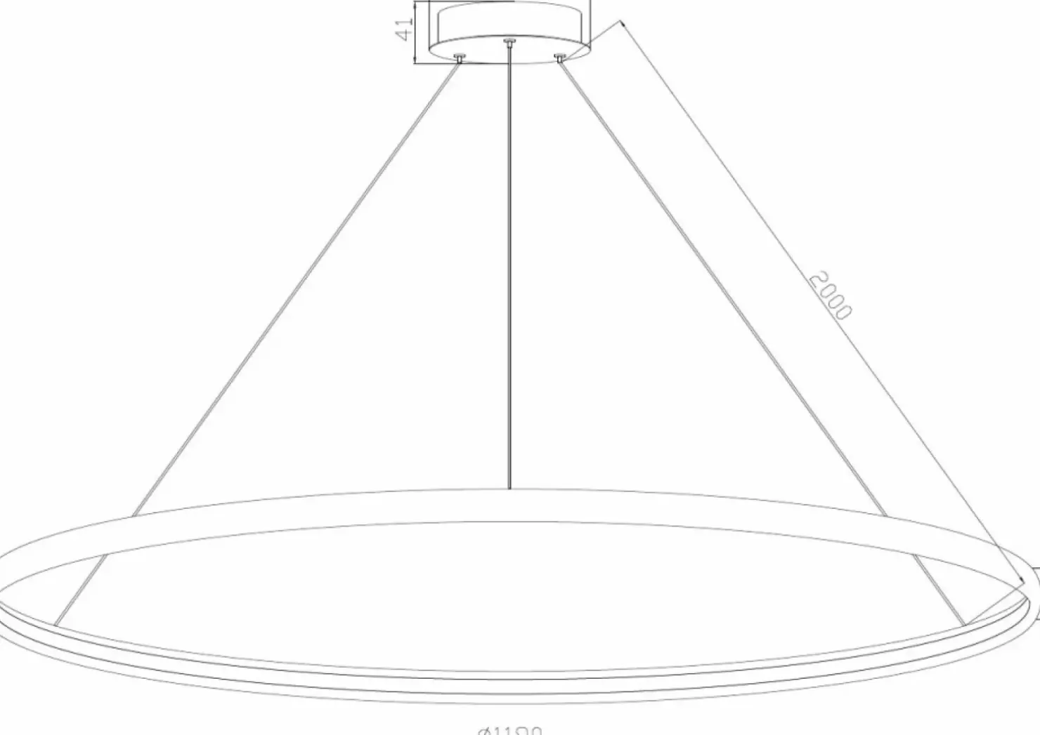 Clearance Sklep Kaja Lampa wisząca LED złoty okrąg PL210503-1200-GD CARLO | Kaja