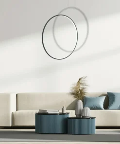 Discount Sklep Kaja Lampa wisząca, ledowy okrąg, ochrona IP44 ML8856 z serii SATURNO | Kaja Oświetle