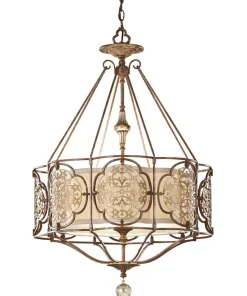 Best Sale Sklep Kaja Lampa wisząca na łańcuszku, retro FE-MARCELLA-P z serii MARCELLA brąz