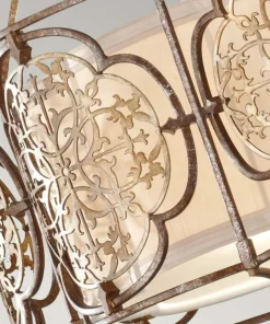 Best Sale Sklep Kaja Lampa wisząca na łańcuszku, retro FE-MARCELLA-P z serii MARCELLA brąz