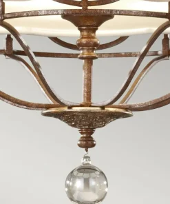 Best Sale Sklep Kaja Lampa wisząca na łańcuszku, retro FE-MARCELLA-P z serii MARCELLA brąz