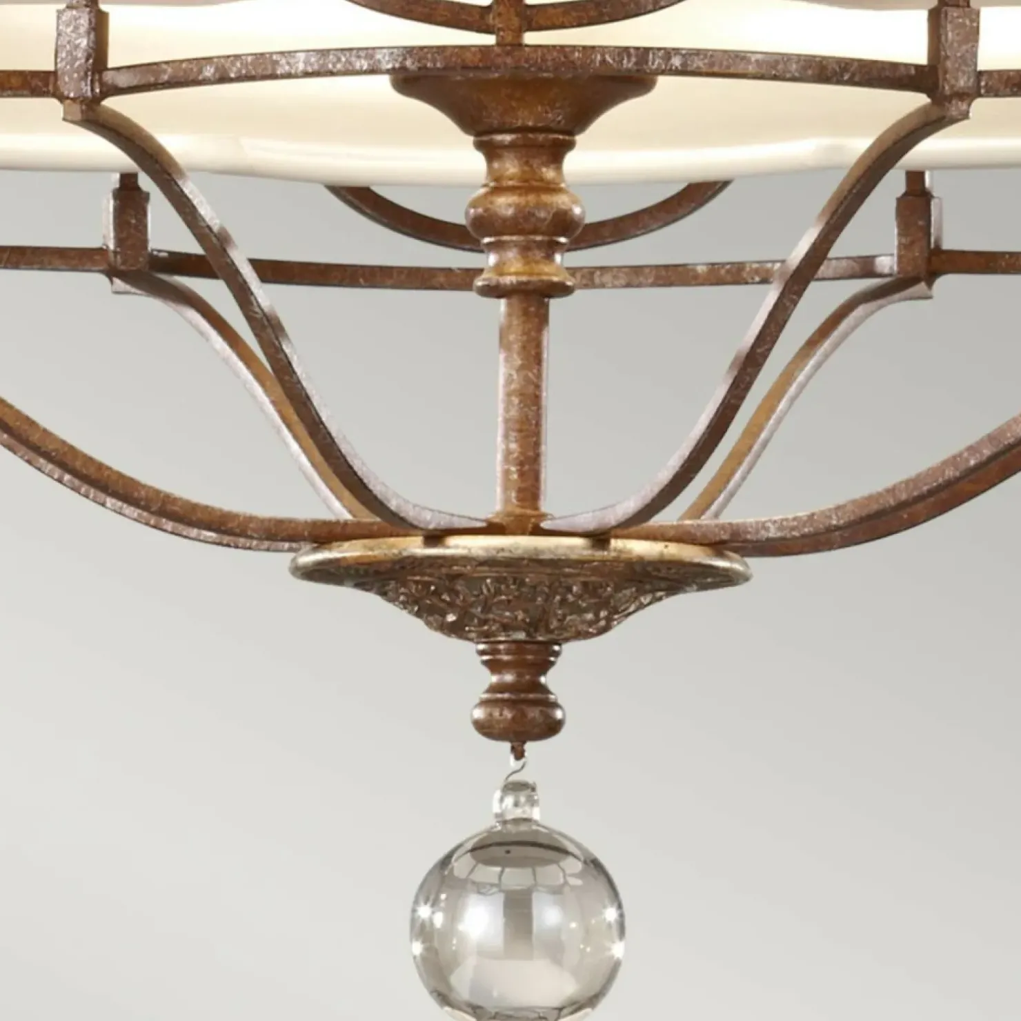 Best Sale Sklep Kaja Lampa wisząca na łańcuszku, retro FE-MARCELLA-P z serii MARCELLA brąz