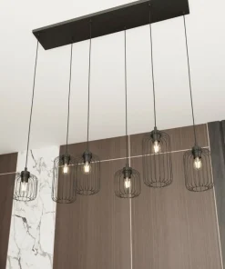Shop Sklep Kaja Lampa wisząca, na żarówki z dużym gwintem 1365/6 z serii VANDER czarny