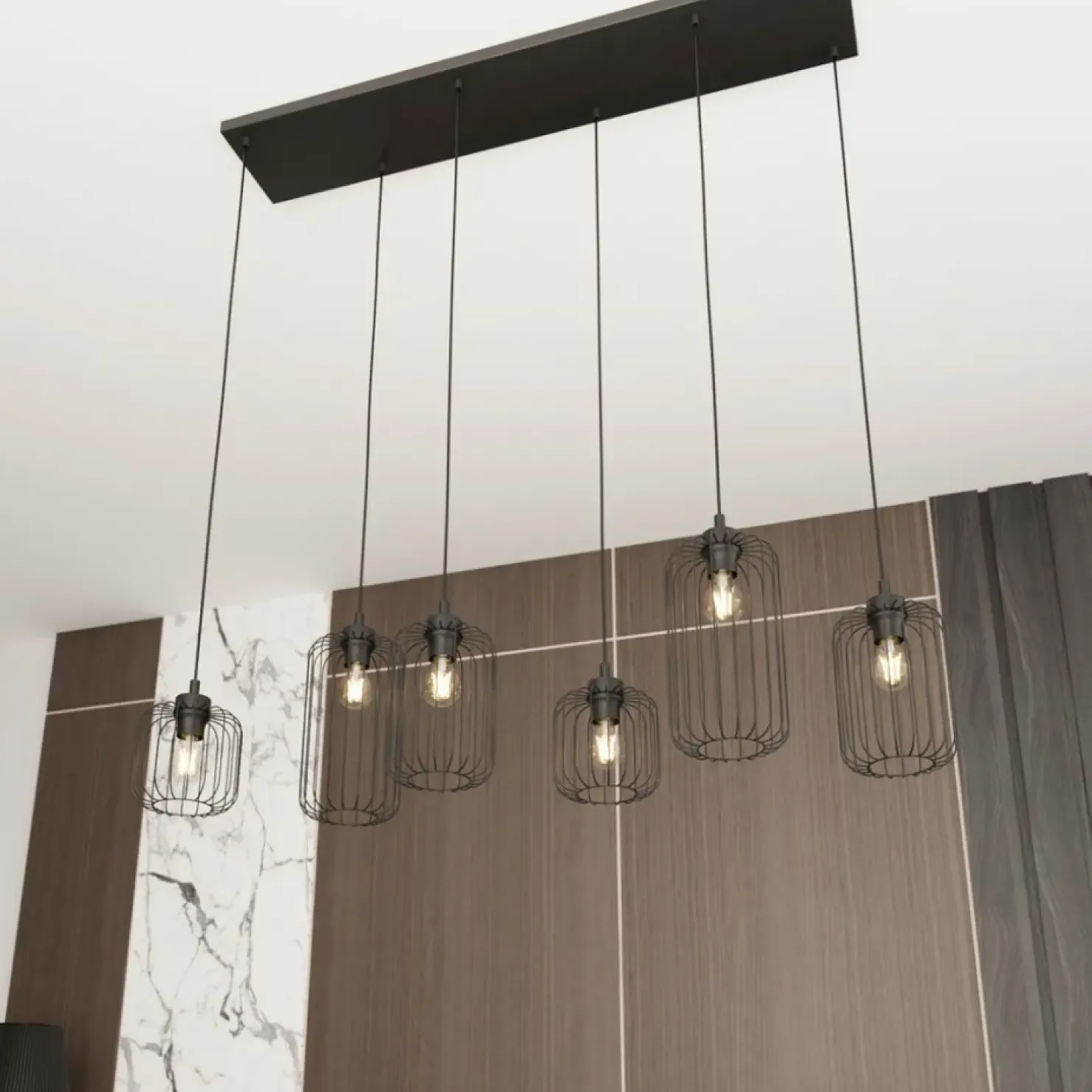 Shop Sklep Kaja Lampa wisząca, na żarówki z dużym gwintem 1365/6 z serii VANDER czarny