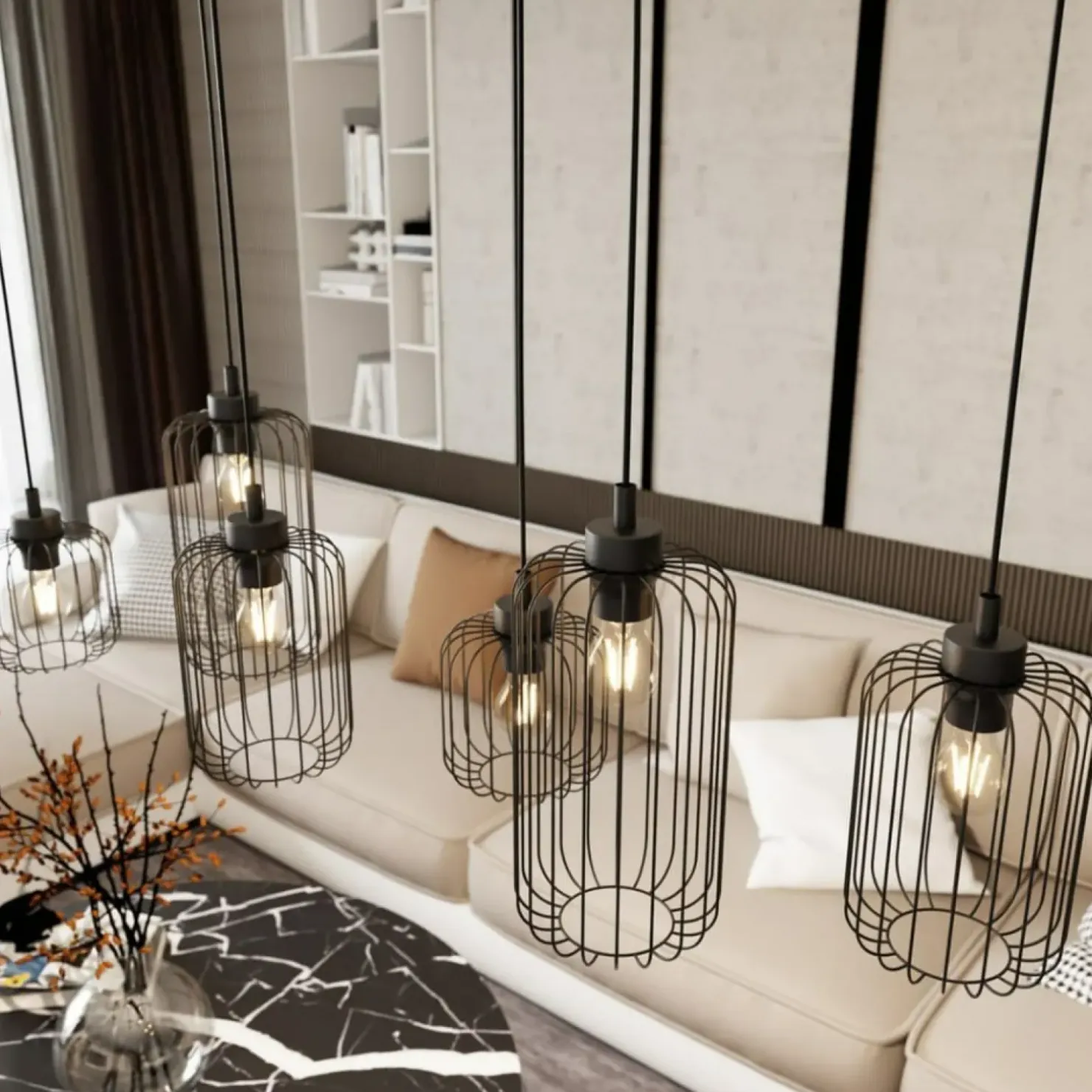 Shop Sklep Kaja Lampa wisząca, na żarówki z dużym gwintem 1365/6 z serii VANDER czarny
