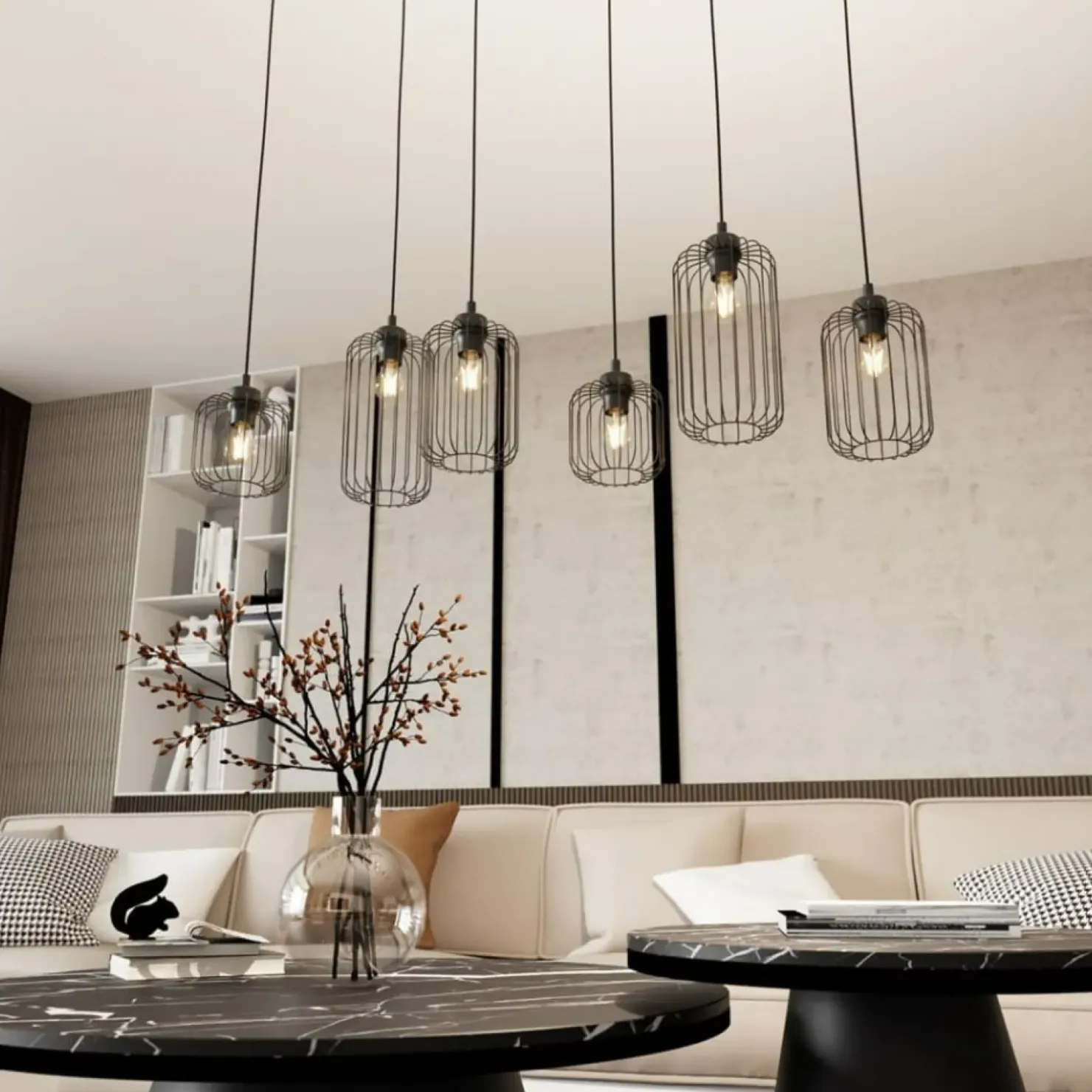 Shop Sklep Kaja Lampa wisząca, na żarówki z dużym gwintem 1365/6 z serii VANDER czarny
