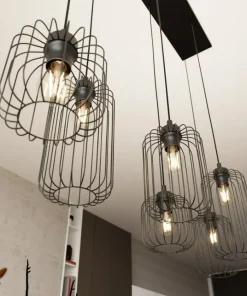 Shop Sklep Kaja Lampa wisząca, na żarówki z dużym gwintem 1365/6 z serii VANDER czarny