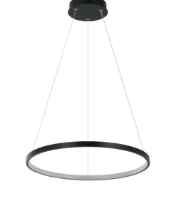 Clearance Sklep Kaja Lampa wisząca na bazie koła LED LP-909/1P S BK RING | Kaja Oświetlenie