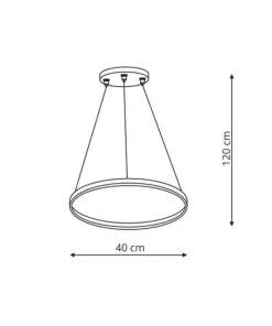 Clearance Sklep Kaja Lampa wisząca na bazie koła LED LP-909/1P S BK RING | Kaja Oświetlenie