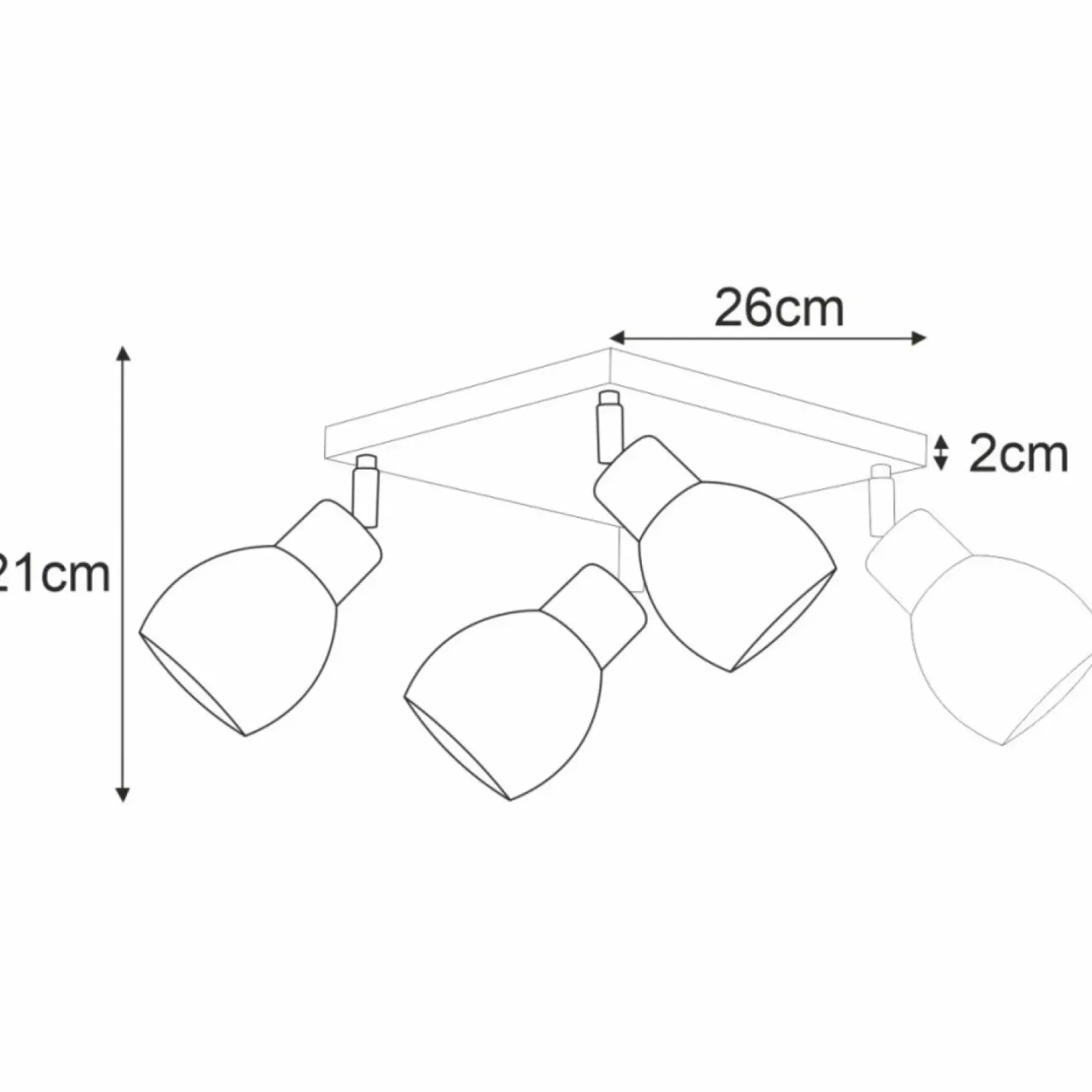Shop Sklep Kaja Lampa wisząca na cztery źródła światła K-4587 z serii MIKA GRAY szary