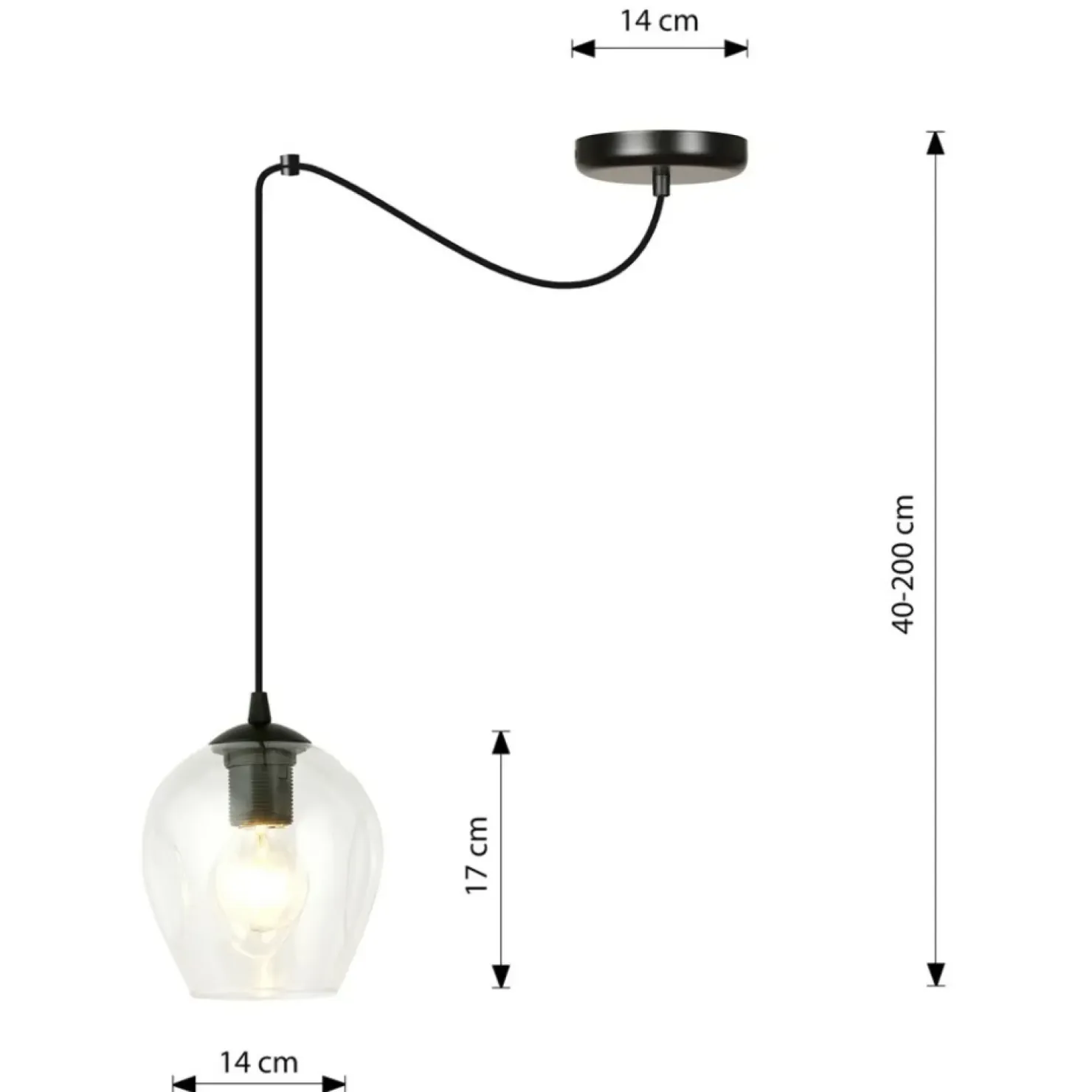 Fashion Sklep Kaja Lampa wisząca na długim przewodzie 756/1 LEVEL | Kaja Oświetlenie