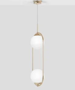 Lampa wisząca na dwie żarówki, złoty kolor K-5392 z serii RITUS*Sklep Kaja Outlet