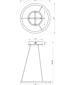 Shop Sklep Kaja Lampa wisząca na linkach, regulowana wysokość ML8420 z serii GALAXIA | Kaja Oświ