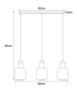 Best Sale Sklep Kaja Lampa wisząca na listwie, bursztynowe klosze K-5268 z serii DOKA