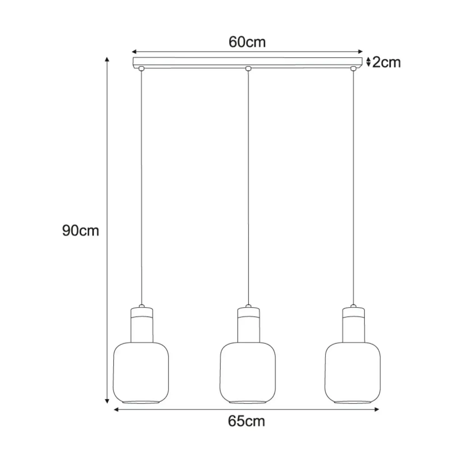 Best Sale Sklep Kaja Lampa wisząca na listwie, bursztynowe klosze K-5268 z serii DOKA