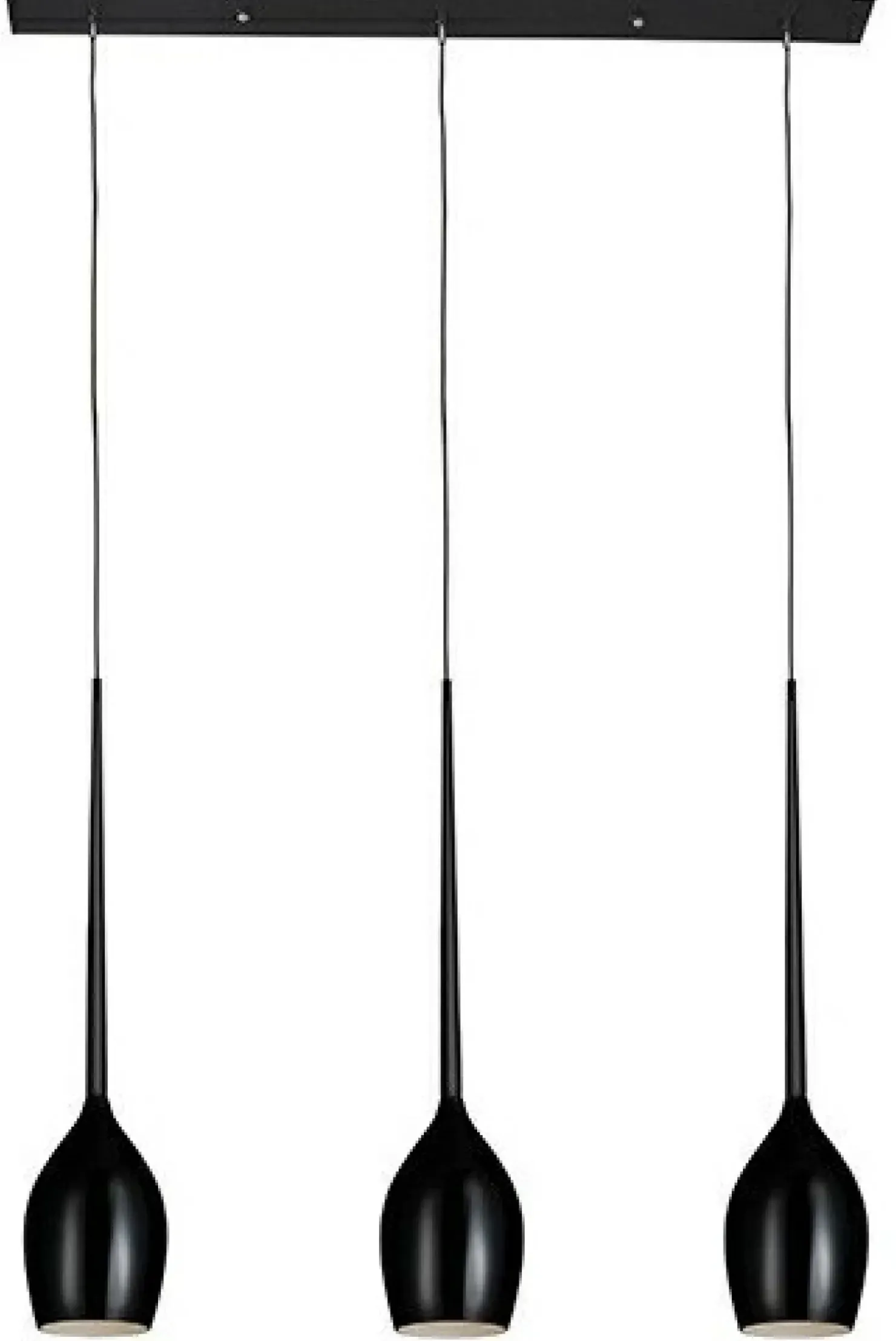 Store Sklep Kaja Lampa wisząca na listwie czarne klosze AZ2321 IZZA SHINY BLACK | Kaja czarny