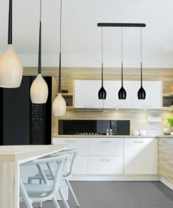 Store Sklep Kaja Lampa wisząca na listwie czarne klosze AZ2321 IZZA SHINY BLACK | Kaja czarny