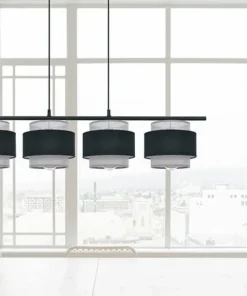 Lampa wisząca na listwie, czarno-szare abażury K-5173 z serii ETELA*Sklep Kaja Best