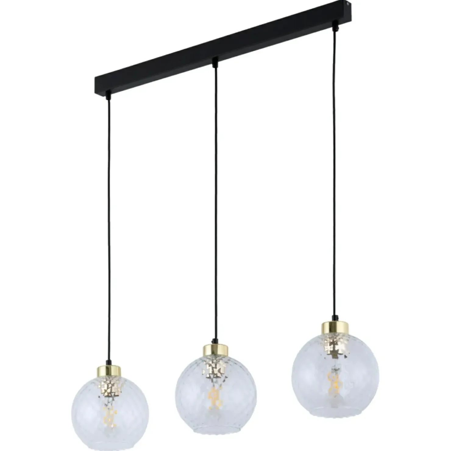Store Sklep Kaja Lampa wisząca na listwie, klosze imitujące kryształ TK 4587 DEVON