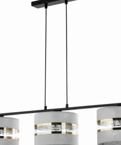 Clearance Sklep Kaja Lampa wisząca na listwie, szare abażury SIG 32155 z serii SARA | Kaja