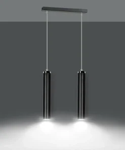 Shop Sklep Kaja Lampa wisząca na listwie w czarnym kolorze 956/2 | Kaja Oświetlenie