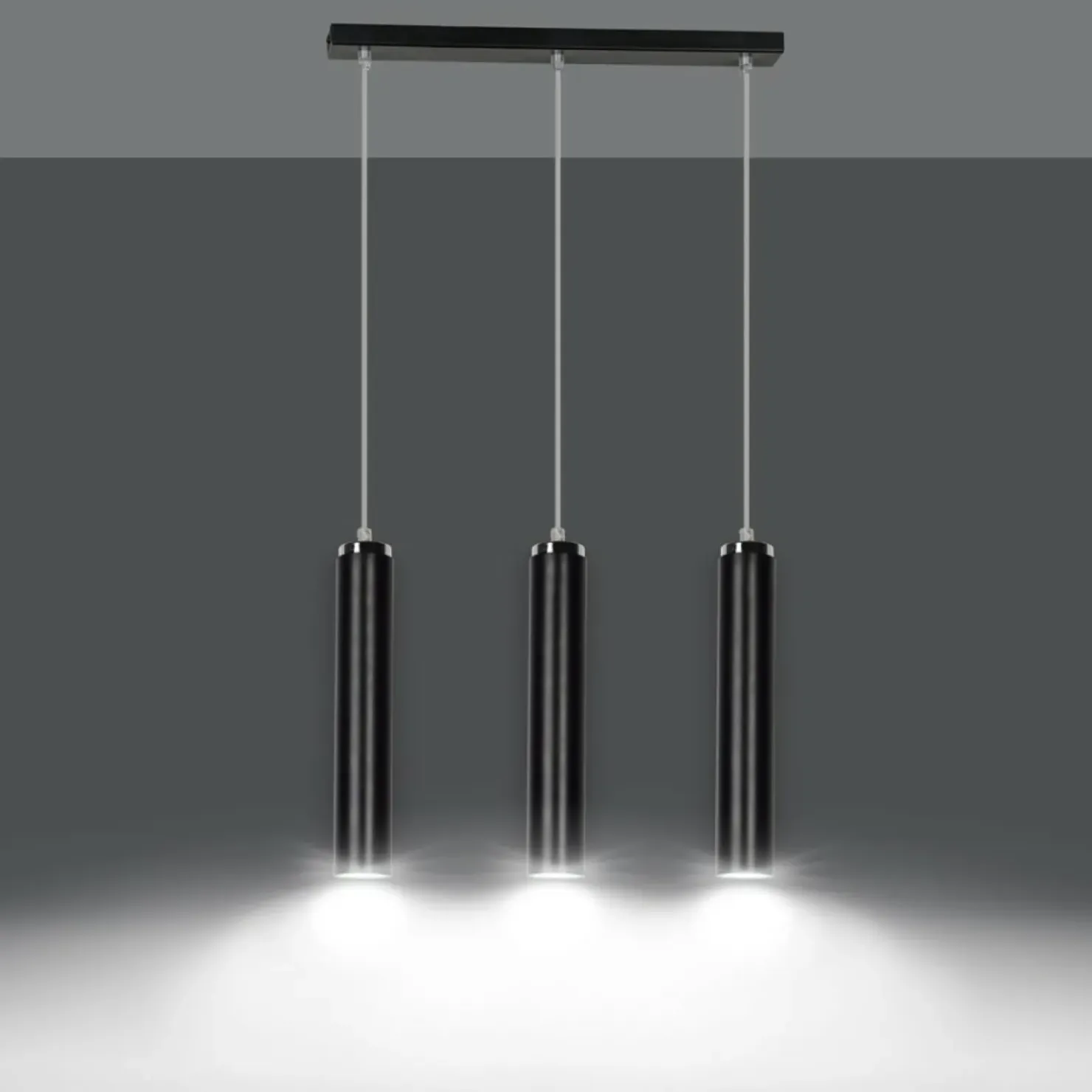 Outlet Sklep Kaja Lampa wisząca na listwie w kształcie tuby 956/3 | Kaja Oświetlenie
