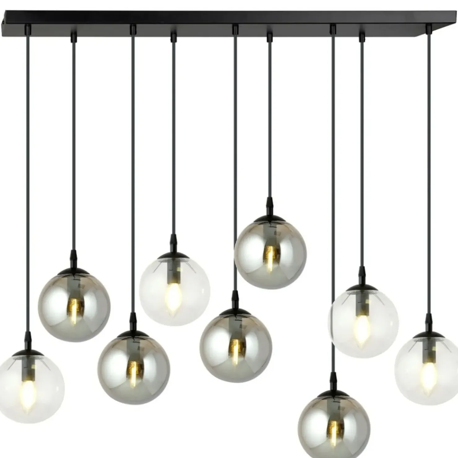 Discount Sklep Kaja Lampa wisząca na listwie z 9 kloszami 714/9M2 | Kaja Oświetlenie