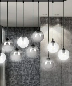 Discount Sklep Kaja Lampa wisząca na listwie z 9 kloszami 714/9M2 | Kaja Oświetlenie