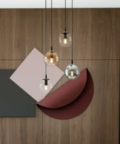Discount Sklep Kaja Lampa wisząca na okrągłej podsufitce 714/4PREM | Kaja Oświetlenie