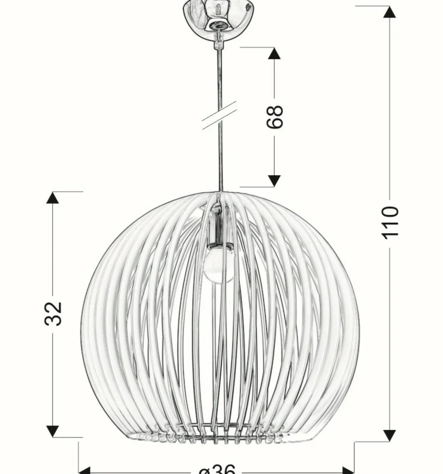 Lampa wisząca na regulowanym zwisie 31-50345 HAGA | Kaja Oświetlenie*Sklep Kaja Discount